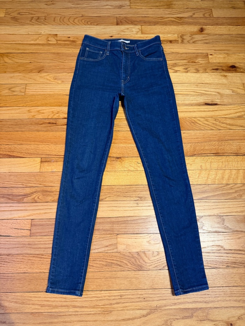 Levi's MILE High Super Skinny High Rise Classic Dark Indigo Jeans Sz 29 x 30